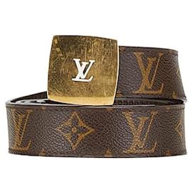Louis Vuitton-Louis Vuitton Sangle LV Cut Monogram Belt-Bronze