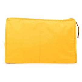 Hermès-Hermes Tapecell Canvas Pouch-Yellow