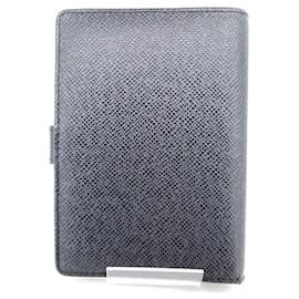 Louis Vuitton-Louis Vuitton Agenda PM Leather Notebook Cover-Black