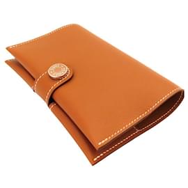 Hermès-Hermes R.M.S Evercolor Passport Holder-Golden