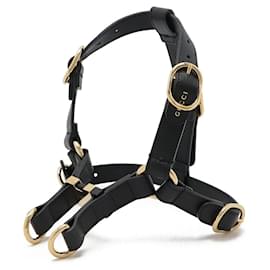 Gucci-Gucci Leather Pet Harness Dog Harness 692963-Black