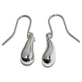 Tiffany & Co. Silver 925 Elsa Peretti Teardrop Earrings Silvery