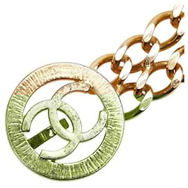 Chanel-Chanel Gold-Plated Coco Mark Double Chain Belt-Golden