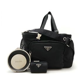Prada Re-Nylon 2way Pet Bag Black