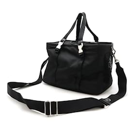 Prada-Prada Re-Nylon Triangle Logo Pet Bag 2way 2VC030-Black