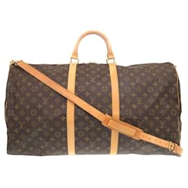 Louis Vuitton-Louis Vuitton Monogram Keepall Bandouliere 60 Boston Bag-Brown