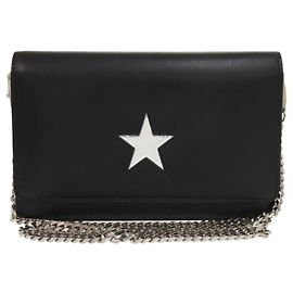 Givenchy Chain Wallet in Black Leather Black