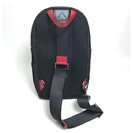 Fendi-Fendi 7VZ049 Zucca FF Pattern Belt Bag-Black,Red