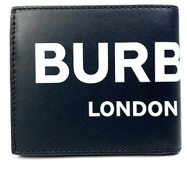 Portafoglio Bill in pelle nera Burberry Nero