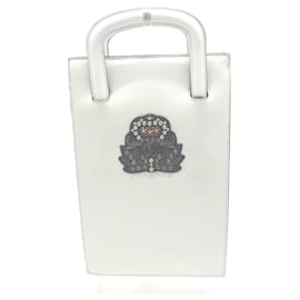 Christian Louboutin-Christian Louboutin Emblem Trick Track Tote Bag-White,Red