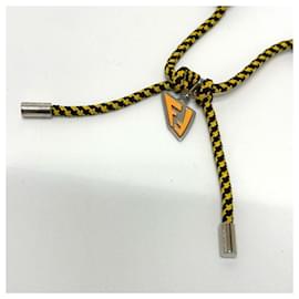 Fendi-FENDI FF Vertigo Choker Necklace-Black,Orange,Yellow