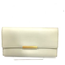 Bottega Veneta Tri-fold Long Wallet Eggshell