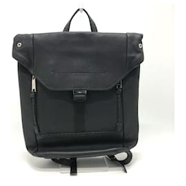Fendi-Fendi 7VZ011 Black Leather Backpack-Black