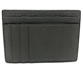 Fendi-Fendi Gray Leather Card Case-Brown