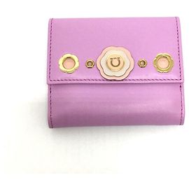 Portefeuille Bifold Gancini Salvatore Ferragamo Violet