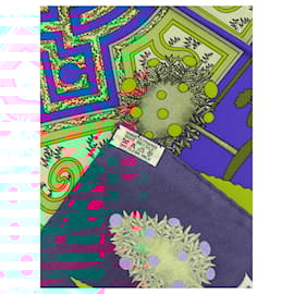 Hermès-Hermès Silk Scarf – Paridaiza – Royal Blue – 90 cm Square-Blue