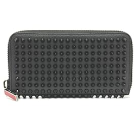 Christian Louboutin-Christian Louboutin Panettone Spiked Studs Long Wallet-Black
