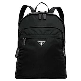 Prada Black Nylon Backpack Black