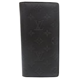 Louis Vuitton-Louis Vuitton Portefeuille Brazza Monogram Shadow Long Wallet-Black