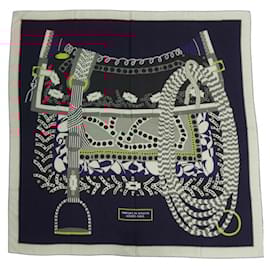 Hermès-Hermès Carre Jean Gaucho Saddle Cashmere Silk Scarf-Multiple colors