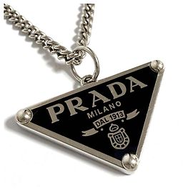 Pendente simbolo argento Prada Argento