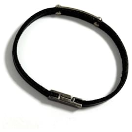 Yves Saint Laurent-Yves Saint Laurent Paris Men's Leather ID Plate Bracelet-Other