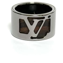 Louis Vuitton-Louis Vuitton Men's Wide Band Ring-Silvery