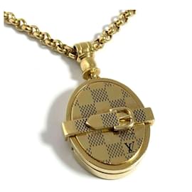 Louis Vuitton-Louis Vuitton Men's Pendant LV Damier Necklace-Other