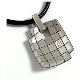 Louis Vuitton-Louis Vuitton Men's Damier Mosaic Pendant Necklace-Other