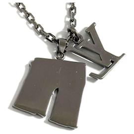 Louis Vuitton-Louis Vuitton Men's Arc de Triomphe Pendant Necklace-Metallic