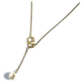 Colar Lariat com Assinatura V Logo da Valentino Outro