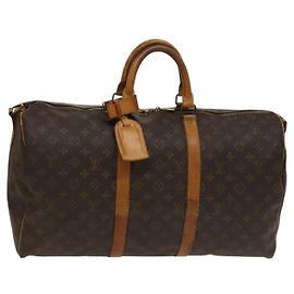 LOUIS VUITTON Bolsa Boston Monogram Keepall Bandoulière 50 M41416 Auth LV 136674 Monograma