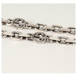 Gucci-GUCCI Interlocking Chain Necklace-Silvery