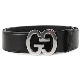 Gucci-Cinto de couro preto masculino Gucci-Preto