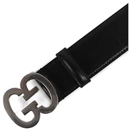 Gucci-Cinto de couro preto masculino Gucci-Preto