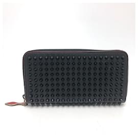 Christian Louboutin-Christian Louboutin Panettone Spiked Studs Long Wallet-Black
