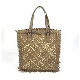 Bottega Veneta-Bottega Veneta Intrecciato Leather Tote Bag-Beige