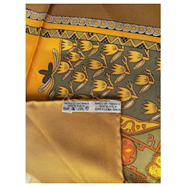 Hermès-Hermès Carré 90 – Art of the Steppes-Dark brown