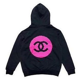 Chanel Coco Game Center Hoodie Größe M Schwarz Pink