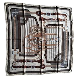 Hermès-Hermès 70 cm Scarf Coaching-Beige