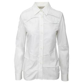Maison Martin Margiela Camisa Plisada Maison Margiela Blanco