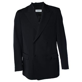 Schwarze doppelt knöpfbare Blazerjacke von Lanvin Schwarz