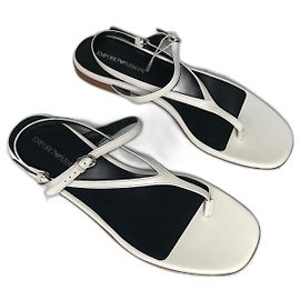 Emporio Armani Flat Sandals Eggshell