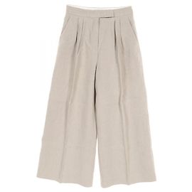 Max Mara Leinenhose Beige