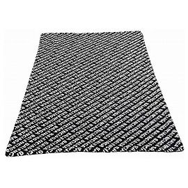 Couverture en acrylique et polyester avec logo Balenciaga en allover Noir