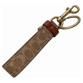 Coach-Coach Signature Key Holder-Brown