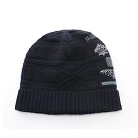 Hermès-Hermes Wool Cashmere Harry Couleurs Knit Cap Hat-Blue,Other