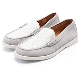 Dior-Dior Oblique Suede Fabric Loafer-White,Grey