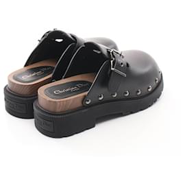 Dior-Dior Quake Leather Clog Sandals-Black