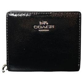 Coach CW790 Patent Leather Wallet Black
